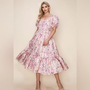 NWT! Stunning pink floral mini dress